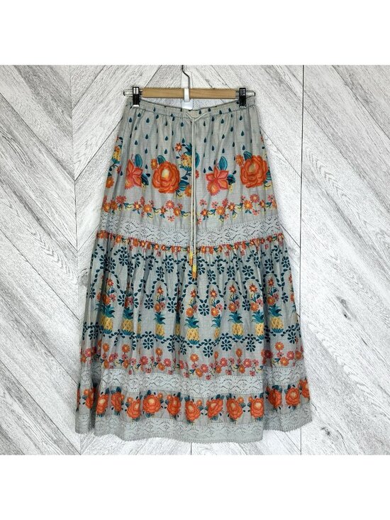 FARM Rio Dresses & Skirts - Farm Rio x Anthropologie Tropical Delicacy Floral Maxi Skirt Womens Size XS
